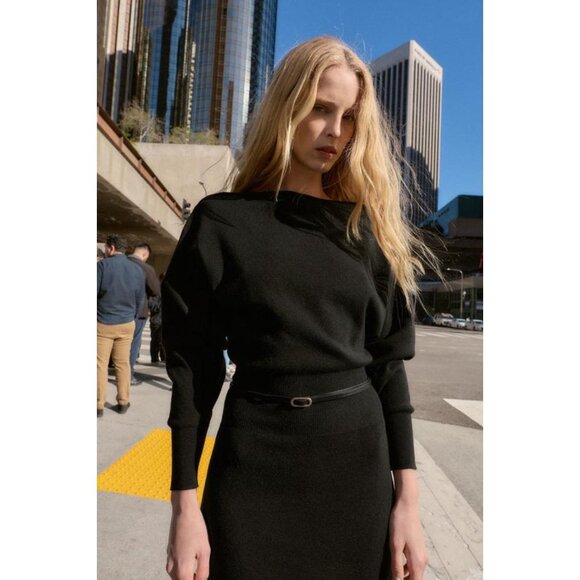 Zara Dresses & Skirts - ZARA BELTED MIDI DRESS